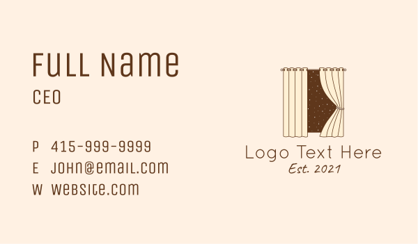 Window Curtain Decoration  Business Card Design Image Preview