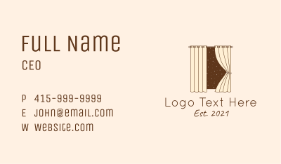 Window Curtain Decoration  Business Card Image Preview