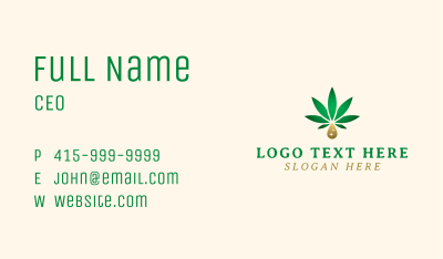 Cannabis Natural Oil Business Card