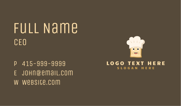 Bread Chef Hat Business Card Design Image Preview