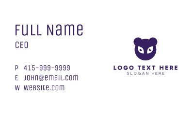 Purple Bear Gaming Business Card Image Preview