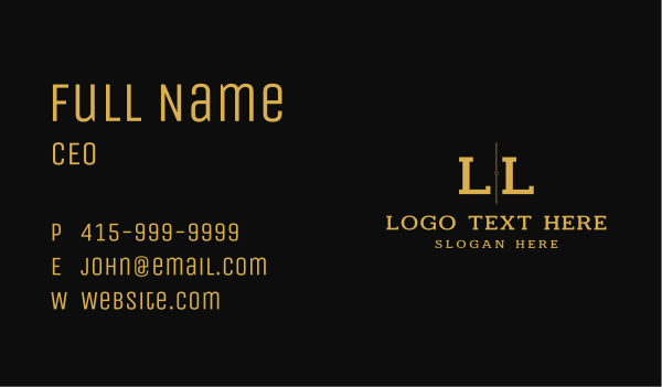 Luxury Brand Letter Business Card Design Image Preview