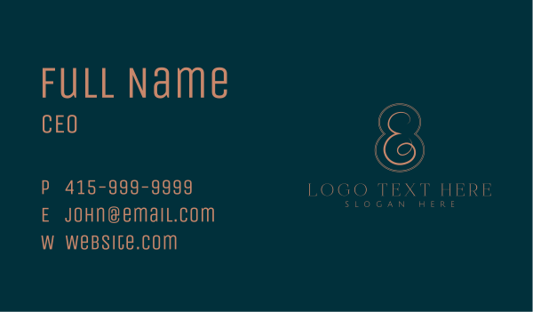 Minimalist Stylist Letter E Business Card Design Image Preview