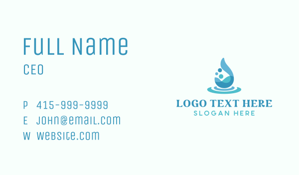 Water Liquid Drop Business Card Design Image Preview