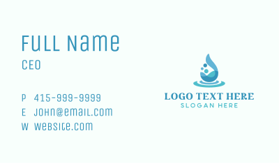 Water Liquid Drop Business Card Image Preview