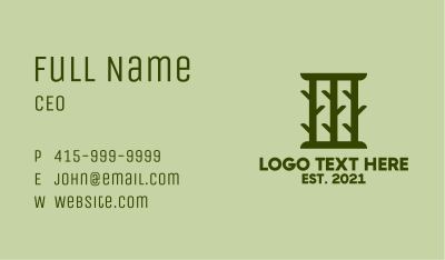 Green Tree Branch Business Card Image Preview