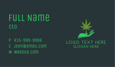 Medical Weed Hand  Business Card Image Preview