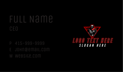 Black Ninja Katana Business Card Image Preview