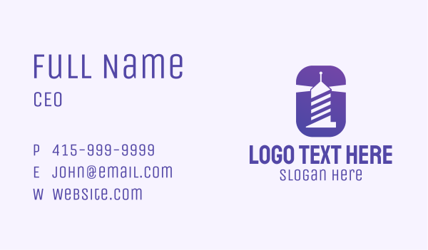 Purple Lighthouse Business Card Design Image Preview