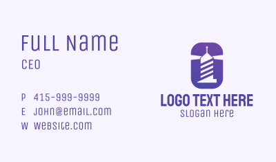 Purple Lighthouse Business Card Image Preview