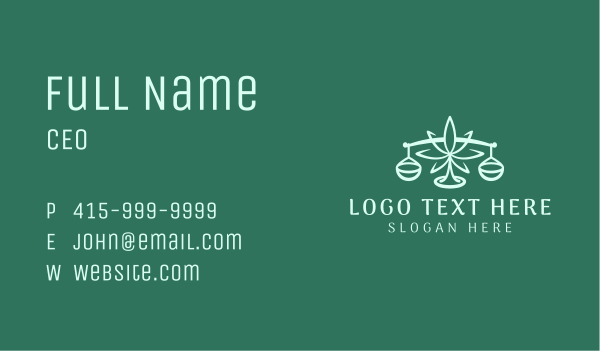 Medical Weed Scale  Business Card Design Image Preview