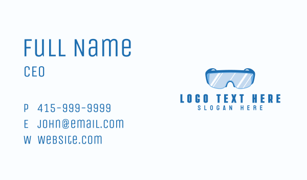 Construction Safety Glasses  Business Card Design Image Preview
