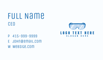 Construction Safety Glasses  Business Card Image Preview