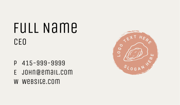 Delicious Oyster Seafood Business Card Design Image Preview