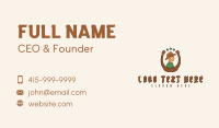 Female Cowgirl Horseshoe Business Card Preview