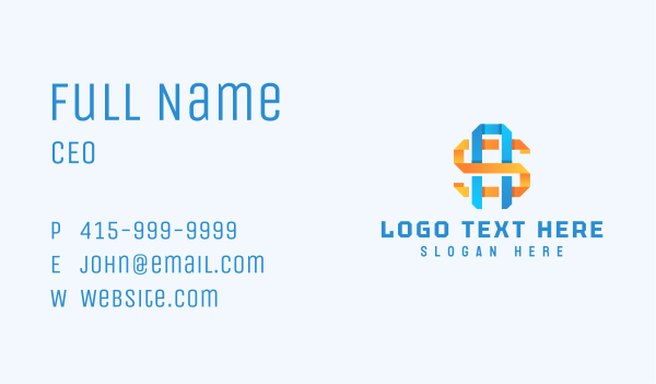 Banking Industry Monogram Business Card Design Image Preview