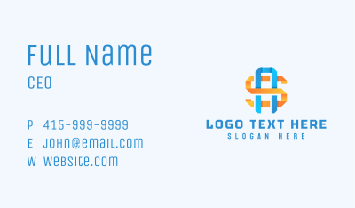Banking Industry Monogram Business Card Image Preview