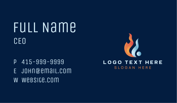 Liquid Fuel Flame Business Card Design Image Preview