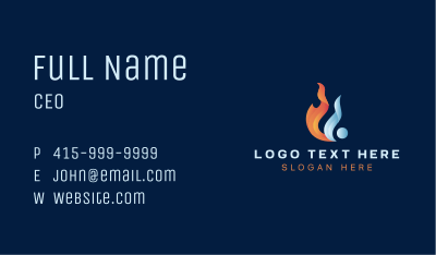 Liquid Fuel Flame Business Card Image Preview