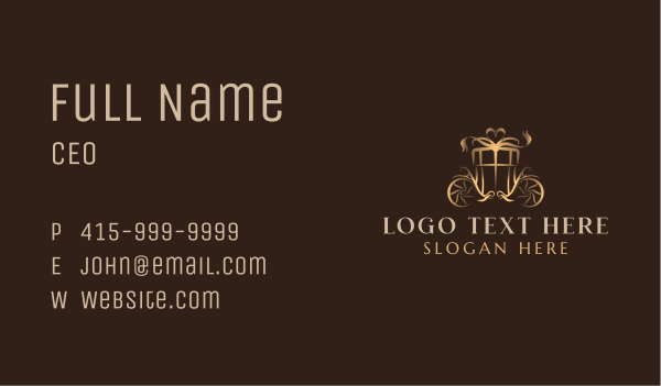 Luxury Carriage Gift Business Card Design Image Preview