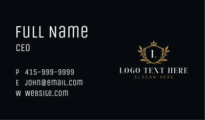 Elegant Shield Crest Business Card Image Preview