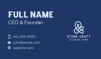 Blue Business Ampersand Business Card Design