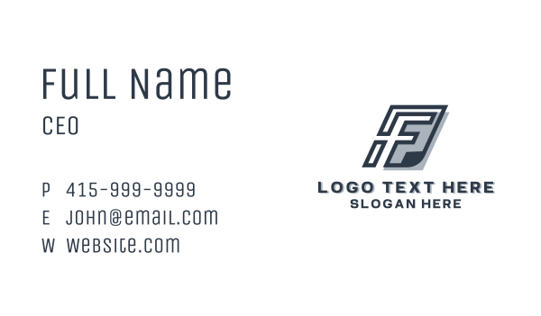 Creative Paper Letter F Business Card Design Image Preview