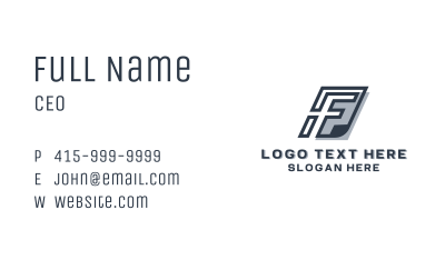 Creative Paper Letter F Business Card Image Preview