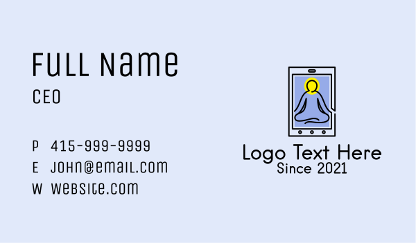 Online Yoga Class  Business Card Design Image Preview