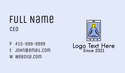 Online Yoga Class  Business Card Image Preview