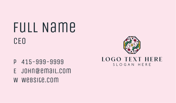 Floral Fashion Company Business Card Design Image Preview