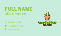 Wrench Pot Plant Business Card Image Preview