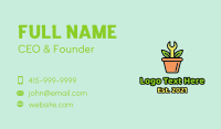 Wrench Pot Plant Business Card Image Preview