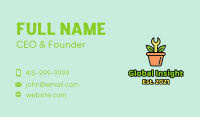 Wrench Pot Plant Business Card Image Preview