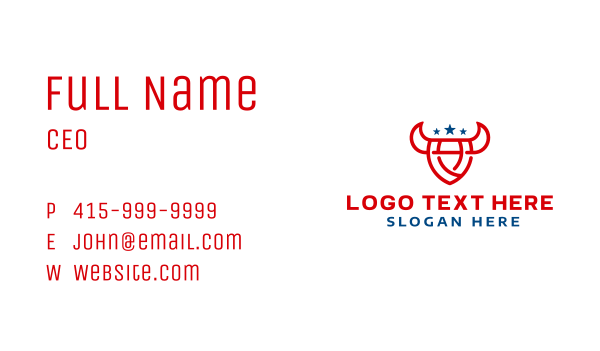 American Bull  Business Card Design Image Preview