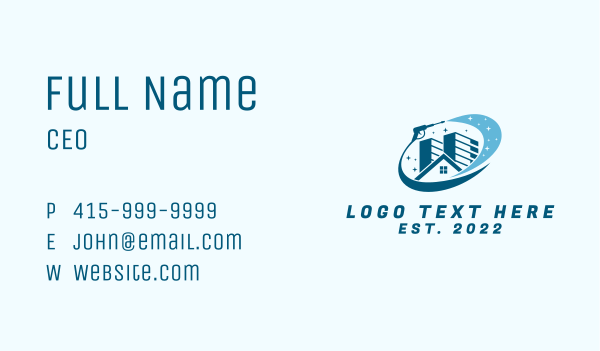 Residential Pressure Wash Business Card Design Image Preview