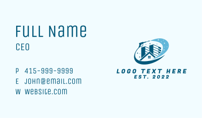 Residential Pressure Wash Business Card Image Preview