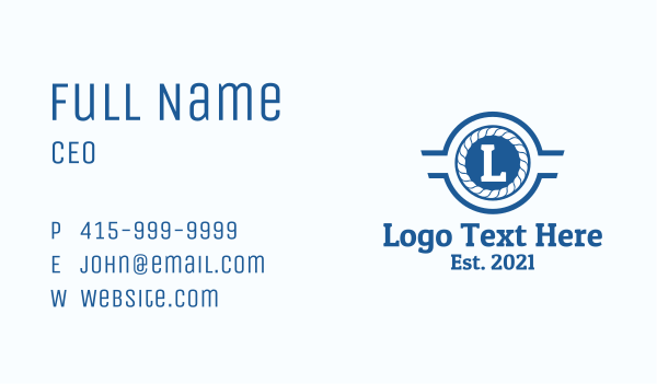 Marine Navy Letter Business Card Design Image Preview
