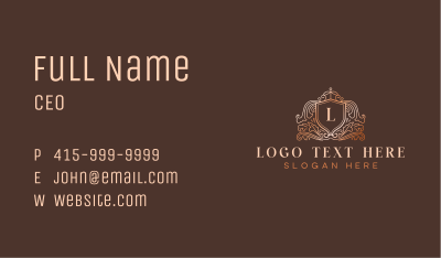 Decorative Royal Crest Business Card Image Preview