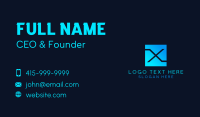 Cyber Tech Web Letter X Business Card Design