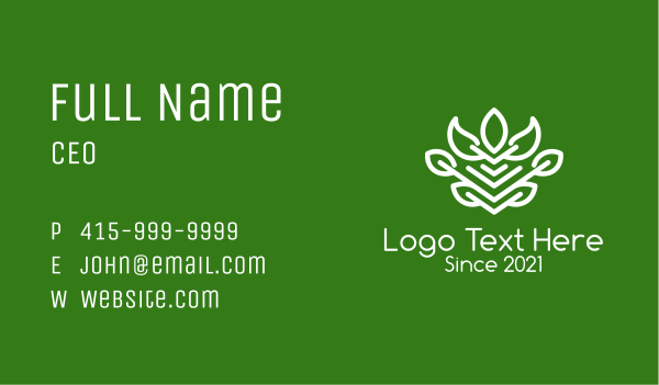 Organic Herb Plant  Business Card Design Image Preview