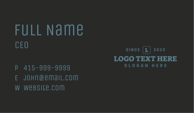 Rustic Vintage Letter Business Card Image Preview