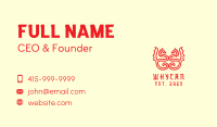 Red Dragon Line Art Business Card Image Preview