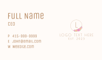 Flower Garden Wreath Letter Business Card Image Preview