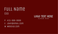 Unique Punk Wordmark Business Card Image Preview