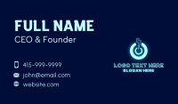 Power Lightning Glow Business Card Design