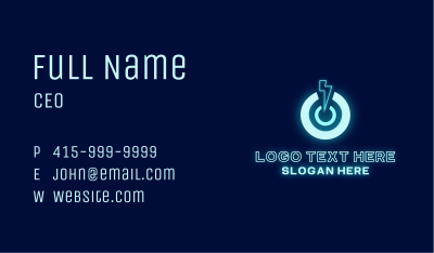 Power Lightning Glow Business Card Image Preview
