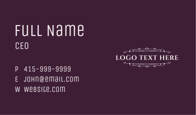 Luxury Wedding Wordmark Business Card Image Preview