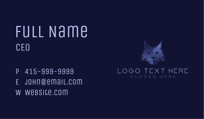 Wild Cat Feline Business Card Image Preview