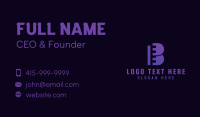 Violet Film Letter B Business Card Preview